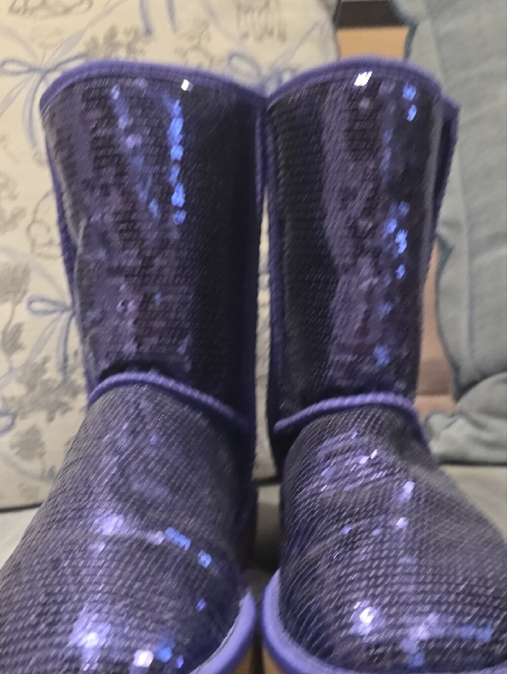 UGG Purple Sequin Classic Boot - Picture 7 of 7